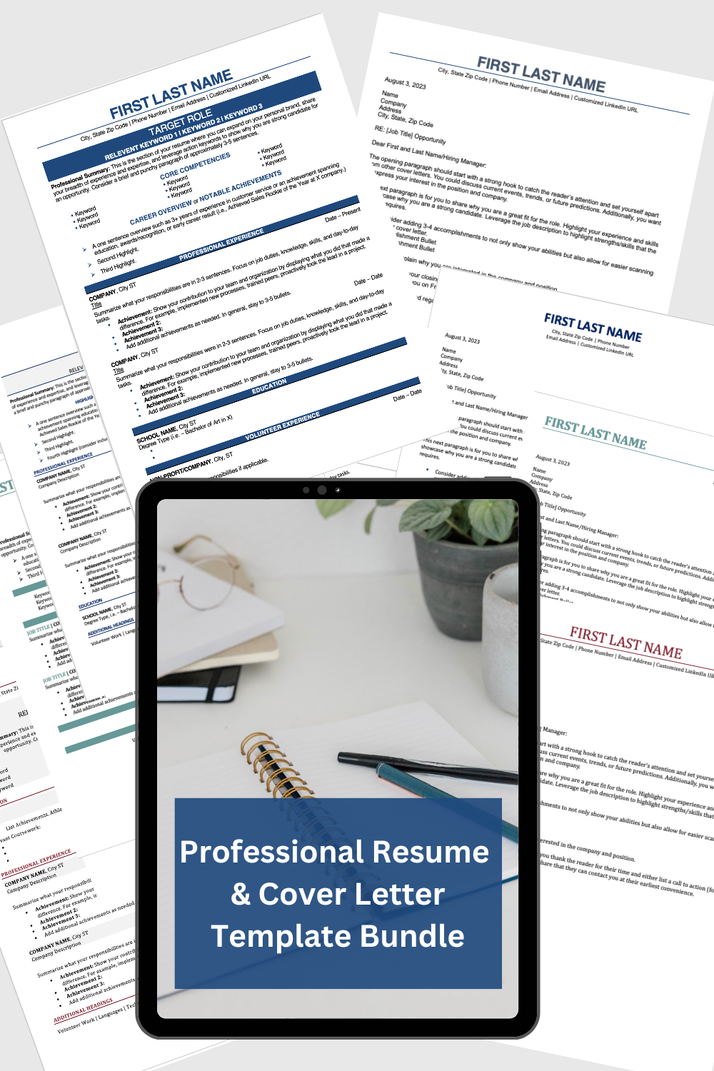 Professional Resume & Cover Letter Template Bundle