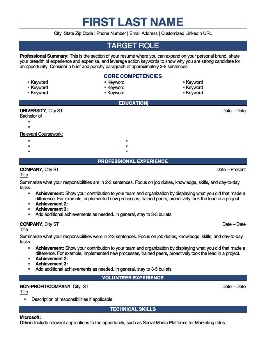 Student Resume & Cover Letter Template Bundle