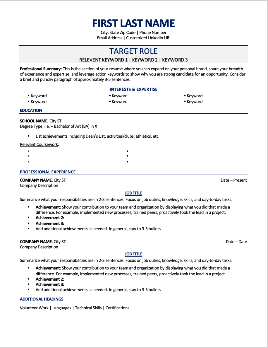 Student Resume & Cover Letter Template Bundle